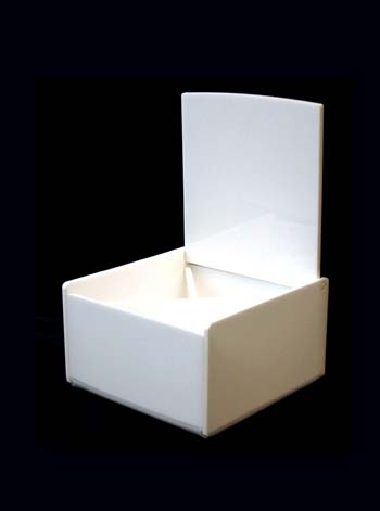 scatola plexiglass bianco